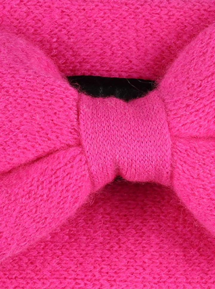 Zwillingsherz Stirnband aus 100% Kaschmir - Hochwertiges Kopfband im Uni Design für Damen Frauen Mäd