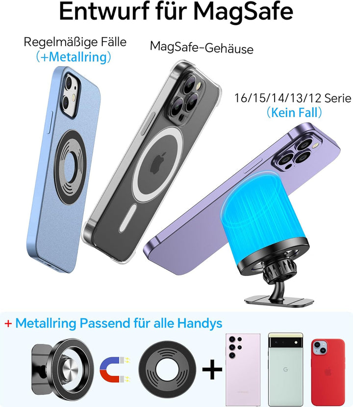 Coolpow Handyhalterung Auto für MagSafe Autohalterung 20 Starke Magnet Universal Magnetische Handyha
