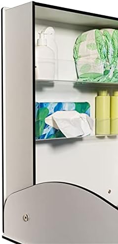 Sevilla Wickeltisch/Timkid Wecco- klappbar als Wandwickeltisch/Wickelregal, Weiss, HPL, inkl. Wickel