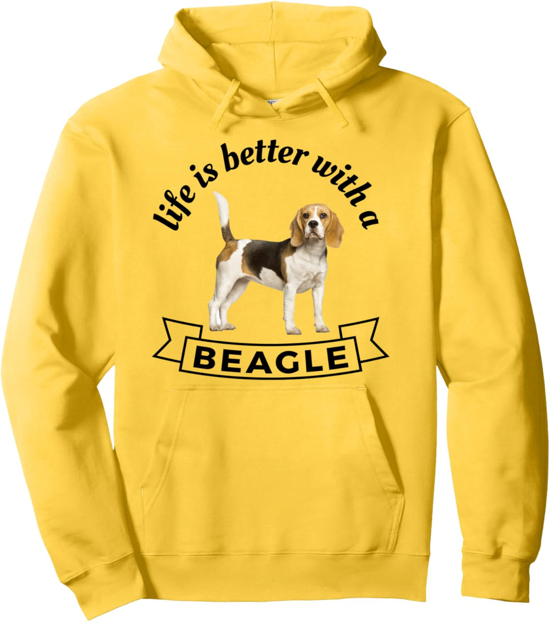 Das Leben ist besser mit einem Beagle. Pullover Hoodie