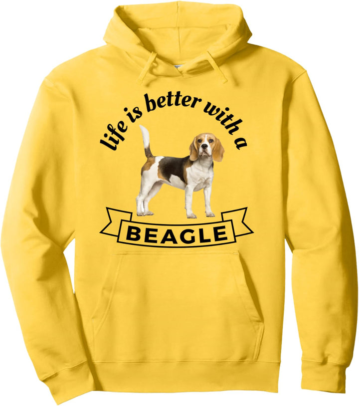 Das Leben ist besser mit einem Beagle. Pullover Hoodie
