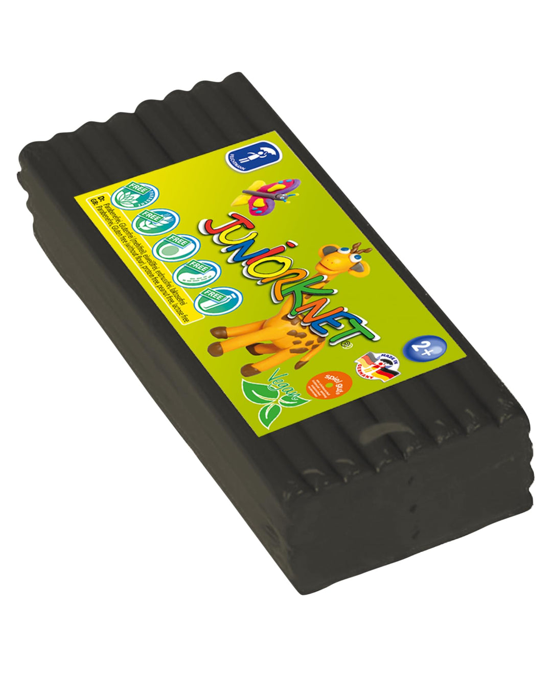 Feuchtmann JUNiORKNET Jumbo-Pack in Schwarz | 500g weiche Kinderknete im Vorteilspack | vegane glute