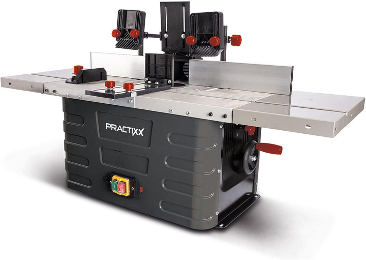 Practixx Fräsmaschine PX-TFM40 Tischfräsmaschine | Leistung 1500W | Spannzangen 6/8/12mm | Spindelhö