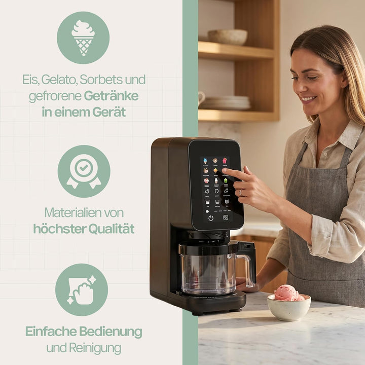 4Swiss Eismaschine Softeismaschine Ice Cream Maker Speiseeismaschine Eismaker für Slush Frozen Yogur