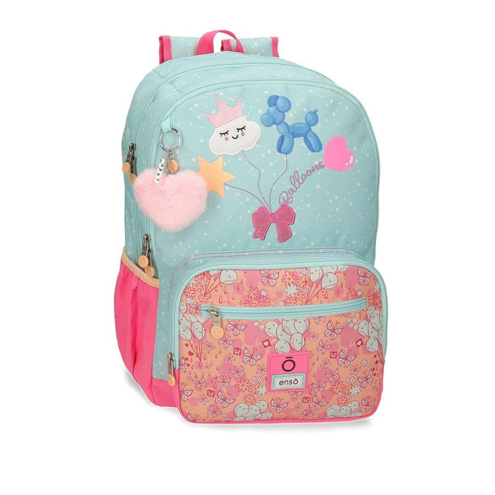 Enso Balloons Rucksack mit doppeltem Fach, anpassbar an den Trolley, Mehrfarbig, 32 x 44 x 17 cm, Po
