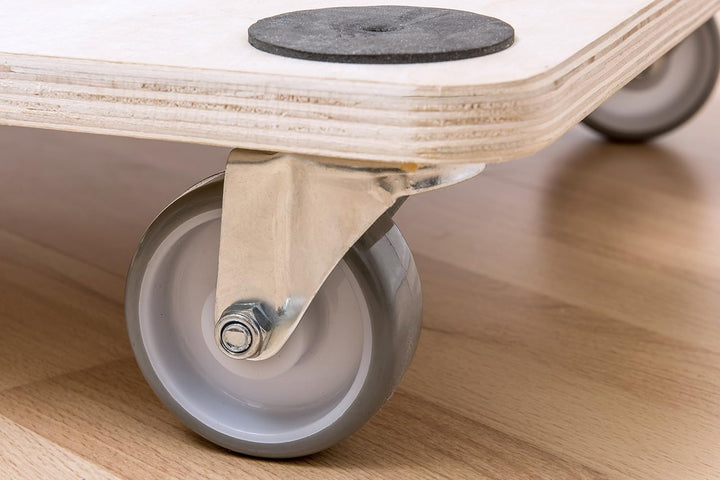 Metafranc Transportroller 590 x 490 mm - 200 kg Tragkraft - Sperrholz - PU-Räder / Möbelroller mit B