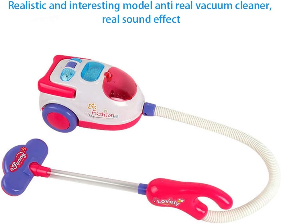 Kinder Staubsauger Spielzeug mit Geräuschen und Lichtern, 18cm Kleine Realistische Elektrische Staub