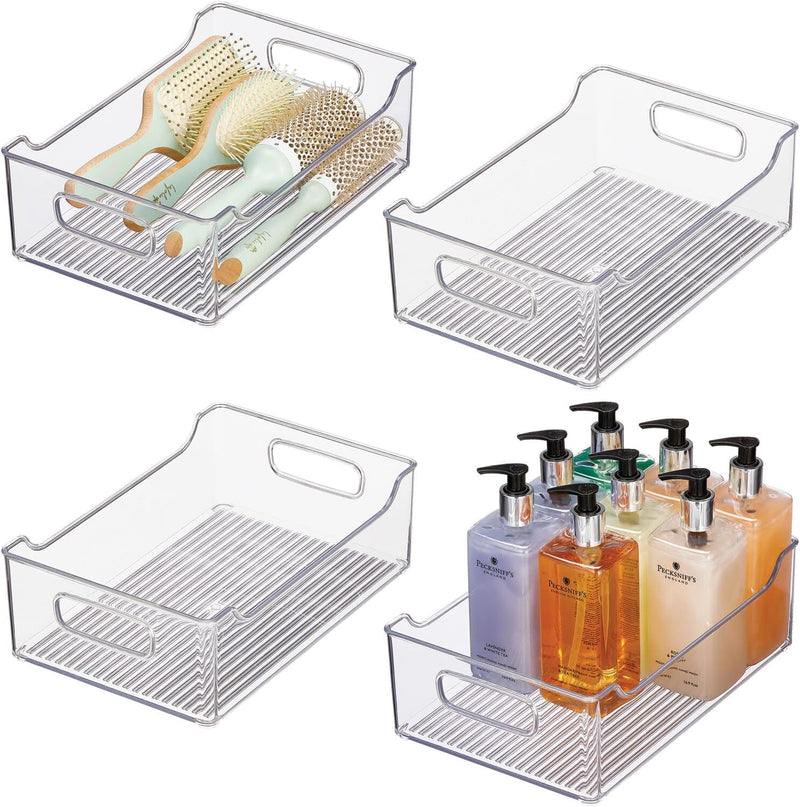 mDesign Aufbewahrungsbox für das Bad – quadratische Schrankbox aus Kunststoff für Badartikel – ideal