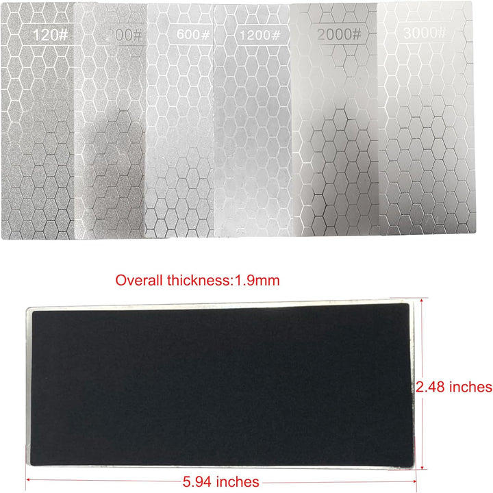 6 Stück Diamant Schleifplatten, 120# 200# 600# 1200# 2000# 3000# Diamant Schleifen von extra grober