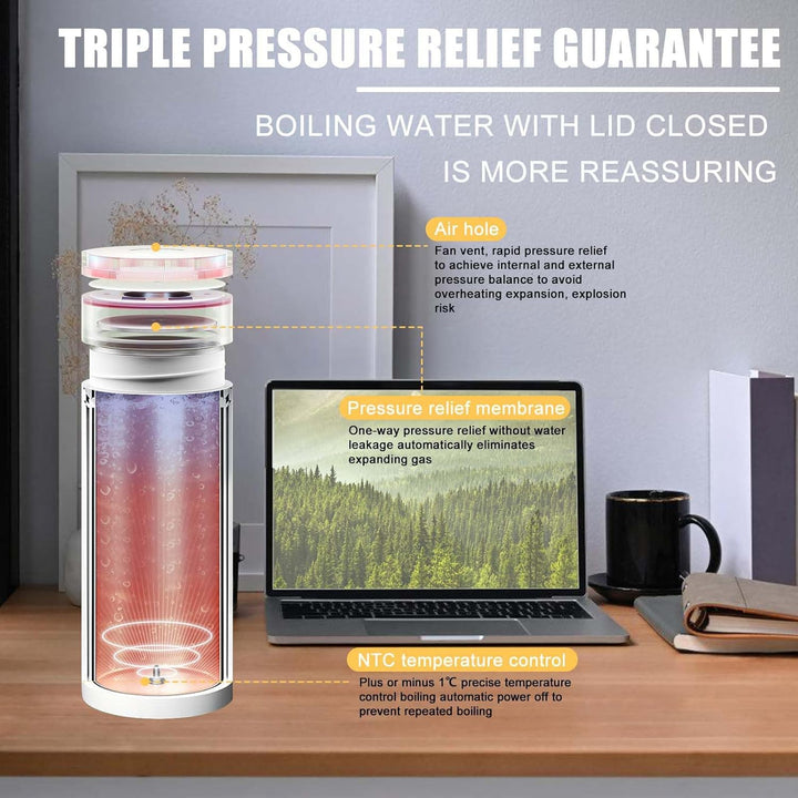 Reise Wasserkocher Klein, 500ml Reisewasserkocher Klein 316 Edelstahl Tragbarer Mini Wasserkocher fü