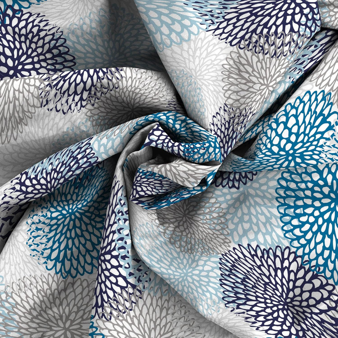 Italian Bed Linen Fantasy Bettbezug, Soffioni Blu, Doppelte