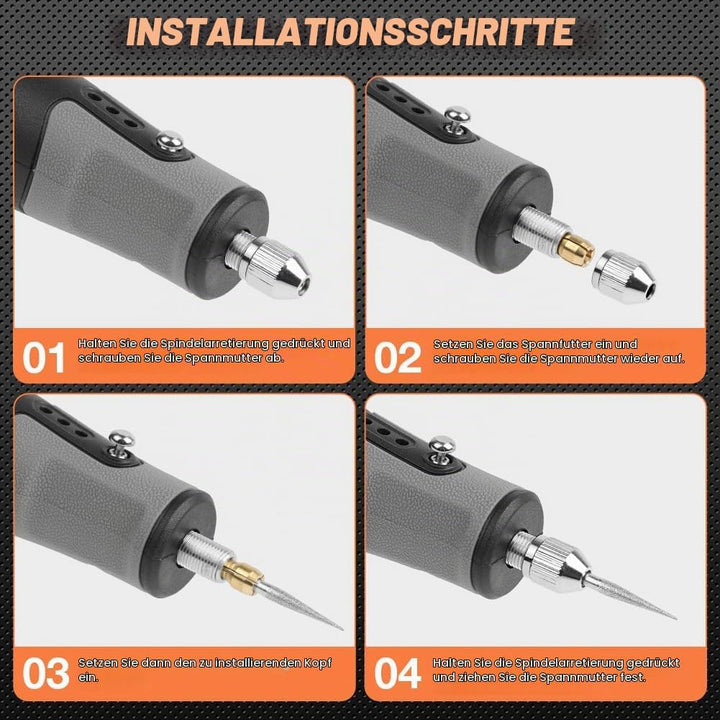 Flintronic Mini Akku Rotationswerkzeug, Multifunktionswerkzeug Set mit 138 Zubehör, 5 Variable Drehz