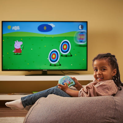 VTech ABC Smile TV - Peppa Pig Lernkonsole – Kabellose Spielkonsole mit HDMI-Stick für den Fernseher