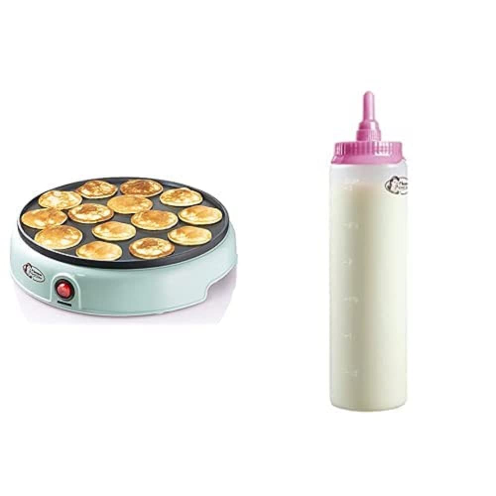 Bestron Poffertjes Maker, inkl. Teigportionierer für 700ml mit Skala, Ideal zum Befüllen des Poffert