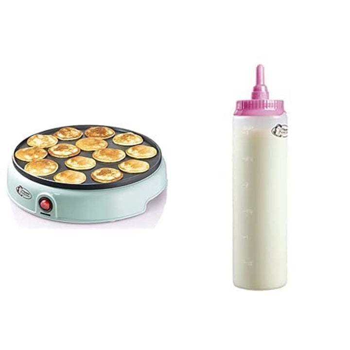 Bestron Poffertjes Maker, inkl. Teigportionierer für 700ml mit Skala, Ideal zum Befüllen des Poffert
