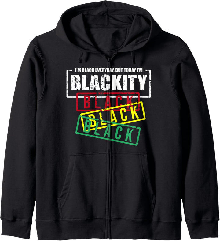 I'm Blackity Black African American Black Power Kapuzenjacke