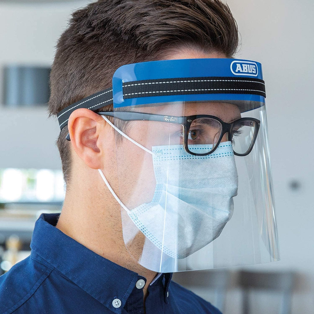 ABUS Face Guard Gesichtsschutz mit breitem Visier aus Acrylglas - EN 166 Zertifiziert - abwaschbar -