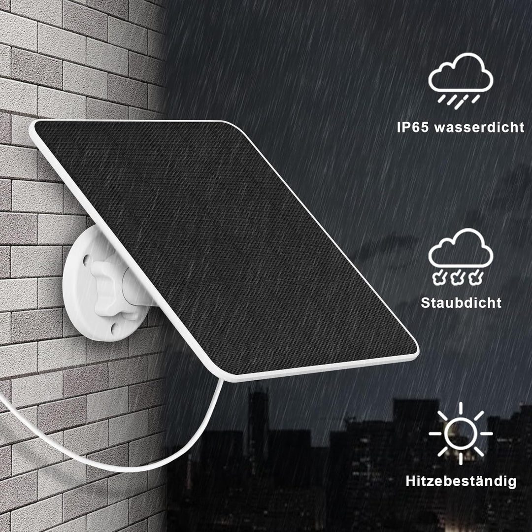 Solarpanel für Ring Kamera, 5W Solar Charger für Ring Stick Up Cam/Pro Akku, Spotlight Cam Plus/Pro