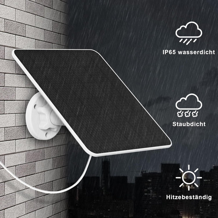 Solarpanel für Ring Kamera, 5W Solar Charger für Ring Stick Up Cam/Pro Akku, Spotlight Cam Plus/Pro
