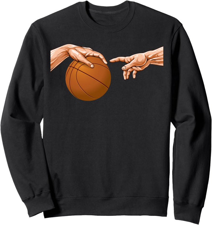 Basketball "Die Erschaffung Adams" Michelangelos Hand Sweatshirt