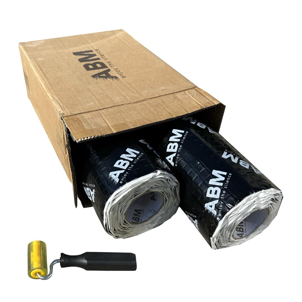 ABM Alubutyl 2 Rollen (2,5 mm x 40 cm x 5 Meter) zusammen2 m² Dämmmatte Anti Dröhn Sounddämmung Dämm