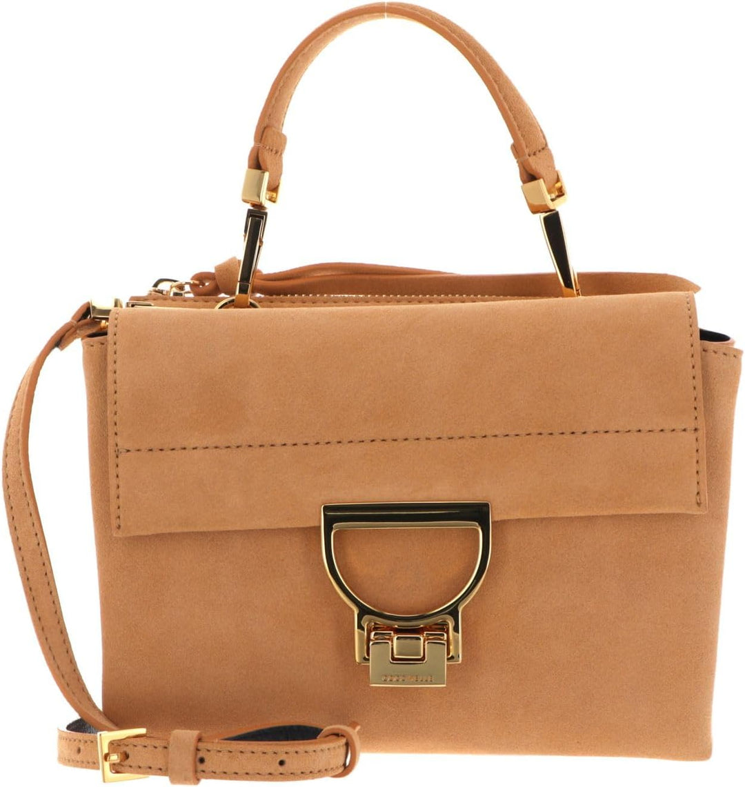 Coccinelle Arlettis Suede Handbag Apricot