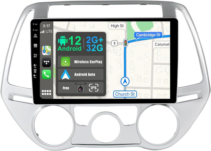 JOYX Android 12 IPS Autoradio Passt für Hyundai I20 (2012-2014) - Eingebautes CarPlay Android Auto -