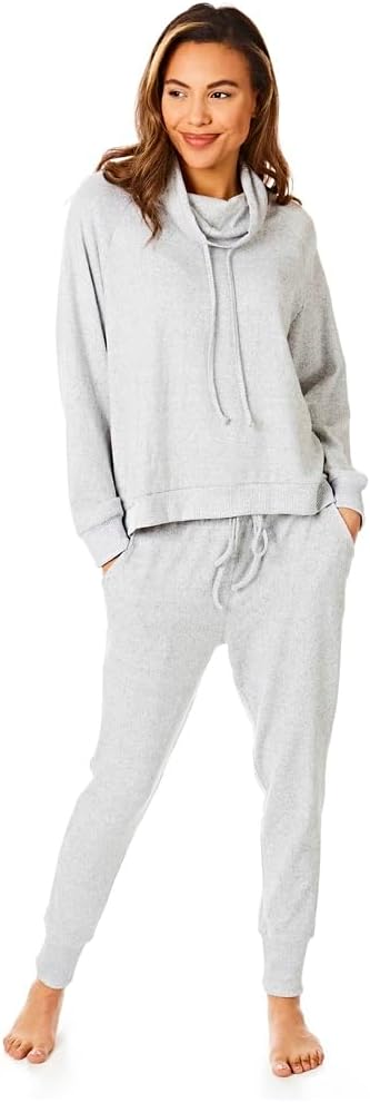 Light & Shade Pretty Woman Superweicher Snit-Zweiteiler-Pyjama für Damen, bequeme, warme, weiche Lou