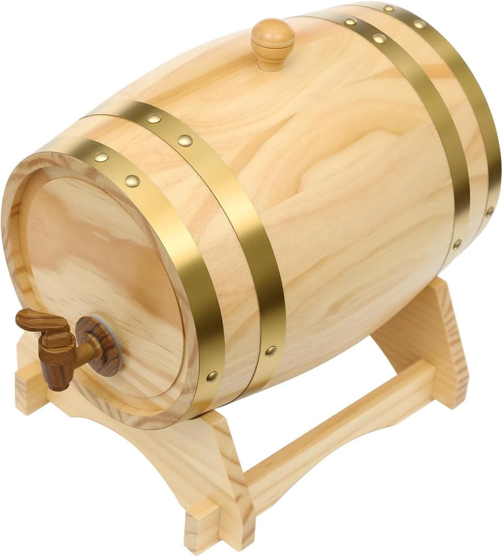 5L Weinfass, Holzfass, Weinfass mit Bock und Zapfhahn, Schnapsfass Verschleissfest Stossfest, für Wh