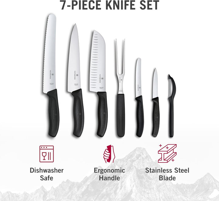 Victorinox, Swiss Classic, Profi Küchengarnitur, 7-teilig, , schwarz