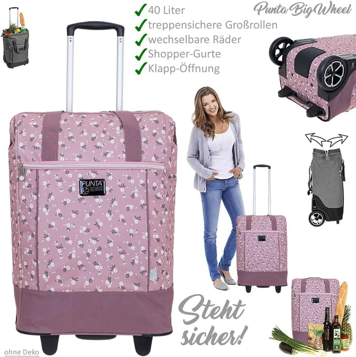 Punta Big Wheel Einkaufsroller Einkaufswagen Shopping Trolley Einkaufstrolley Trolly 10303 + Thermot