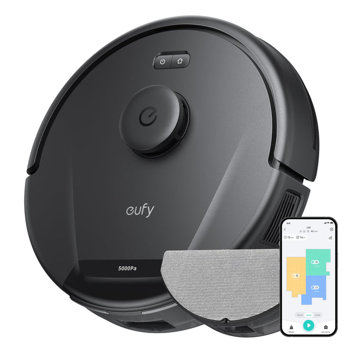 eufy L60 Saugroboter mit Wischfunktion, Ultra Starke 5.000Pa Saugkraft, iPath Laser-Navigation, für