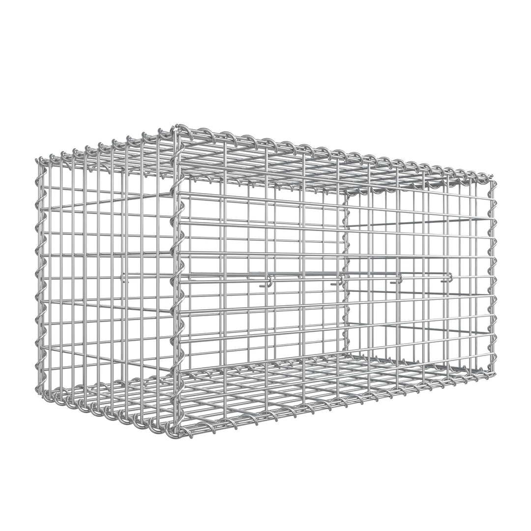 SONGMICS Gabionenkorb, Metall-Steinkorb mit 5 x 10 cm Maschenweite für Mauersteine, verzinkt, Steing