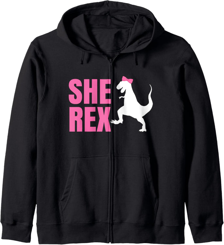 She-Rex Cute Dinosaur T-Rex For Women And Girls Kapuzenjacke
