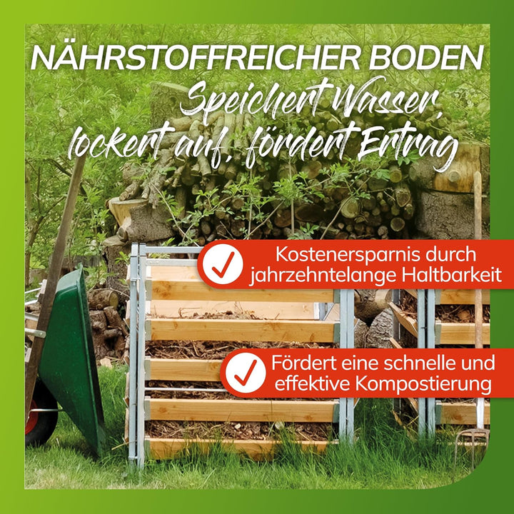 bellissa – Erweiterungsset Komposter für Garten 102x5.4x100 cm – Seitenteile & Verbindungsstreben in