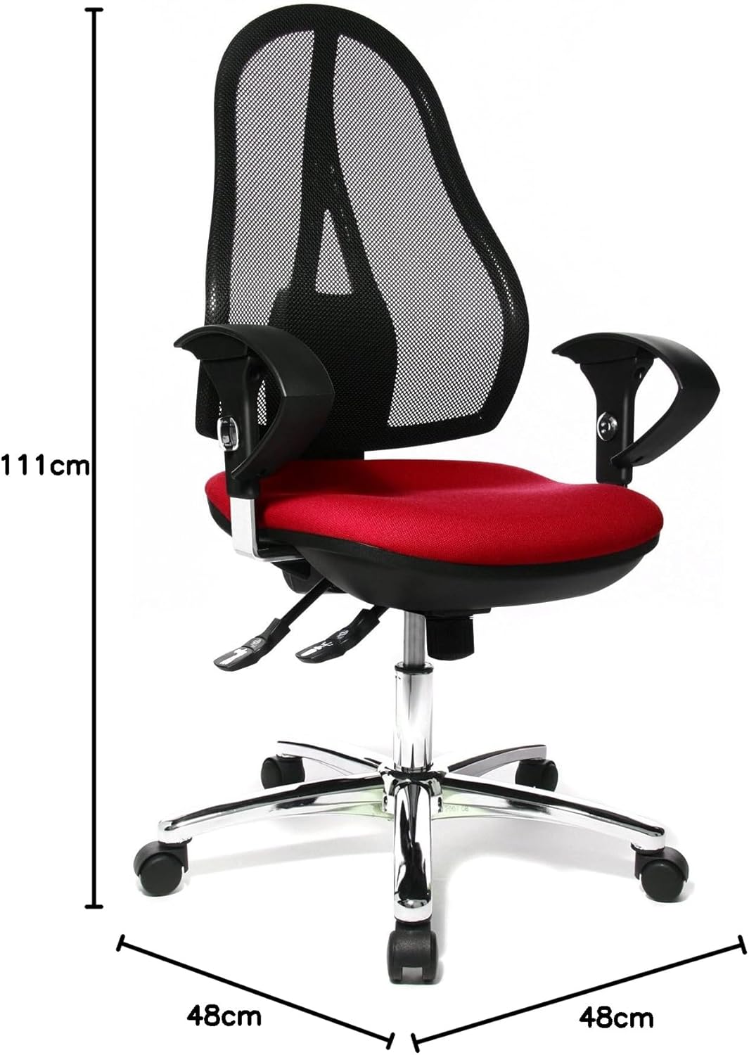 Topstar Open Point SY Deluxe, ergonomischer Syncro-Bandscheiben-Drehstuhl, Bürostuhl, Schreibtischst