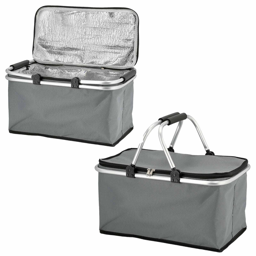 2er Set Thermo Einkaufskorb 30l Kühltasche Thermokorb Faltbar Einkaufstasche Faltkorb mit Kühlfunkti