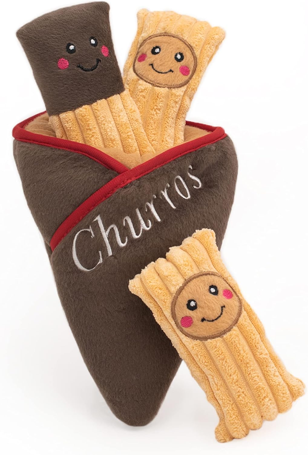 Zippy Burrow™ – Churro-Tüte | Interaktives Hundespielzeug mit Plüsch-Churros | Versteck- und Suchspi