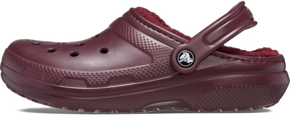 Crocs Unisex Classic Lined Clogs 36 EU Dark Cherry, 36 EU Dark Cherry