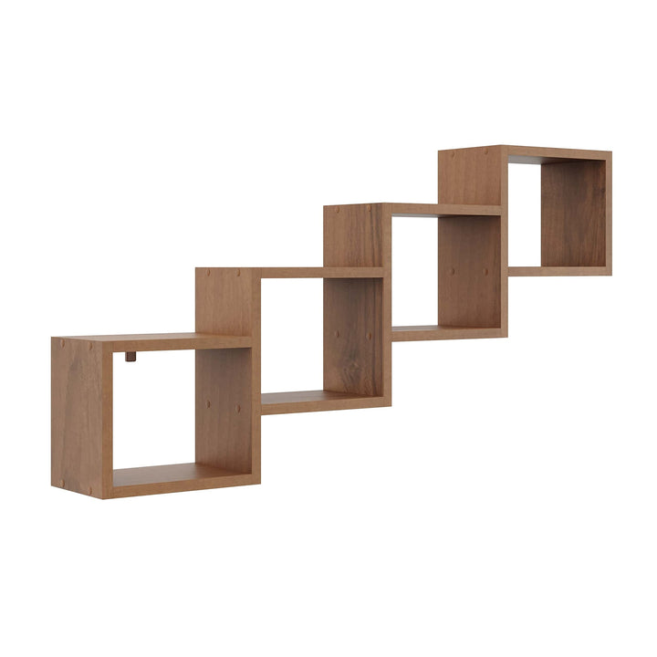 KUBUTKU Dekorativ Wandregal mit 4 Böden 109x57x18 Design Skandinavischer Modern für Wohnzimmer Küche