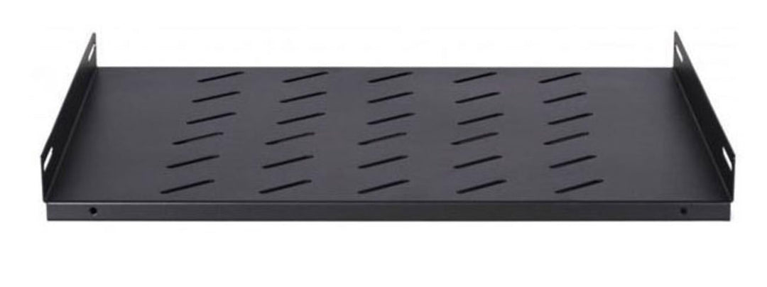 DSIT 19 Zoll Fachboden für 600mm Tiefe schwenkbare Wandschränke - 1 HE - Schwarz - Traglast 20 kg 60