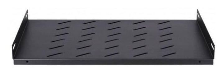 DSIT 19 Zoll Fachboden für 600mm Tiefe schwenkbare Wandschränke - 1 HE - Schwarz - Traglast 20 kg 60