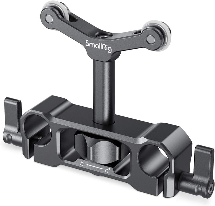 SMALLRIG Linsenunterstützung mit 15mm LWS Stangenklemme, 15mm Lens Support Kompatibel mit einem Durc