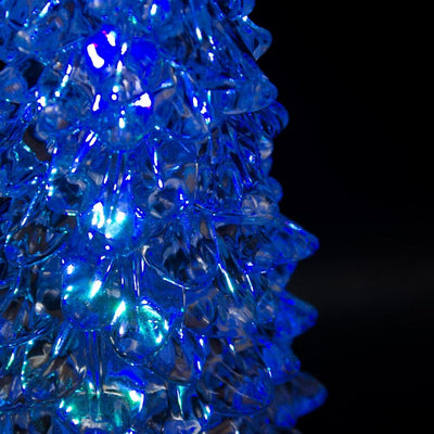 Tronje LED Christbaum 27cm Weihnachtsbaum mit Timer USB Tannenbaum beleuchteter Acrylbaum Wechselfar