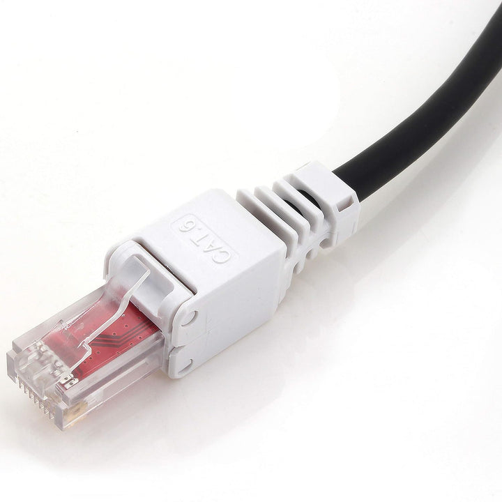 1aTTack.de Cat.6 werkzeugloser Stecker Feldkonfektionierbar für Flexible und starre Innenleiter AWG