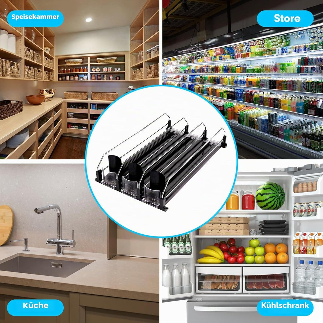 BingoHive Automatisch Kühlschrank Dosen Organizer Kühlschrank Organizer Dosen Dosenhalter Kühlschran