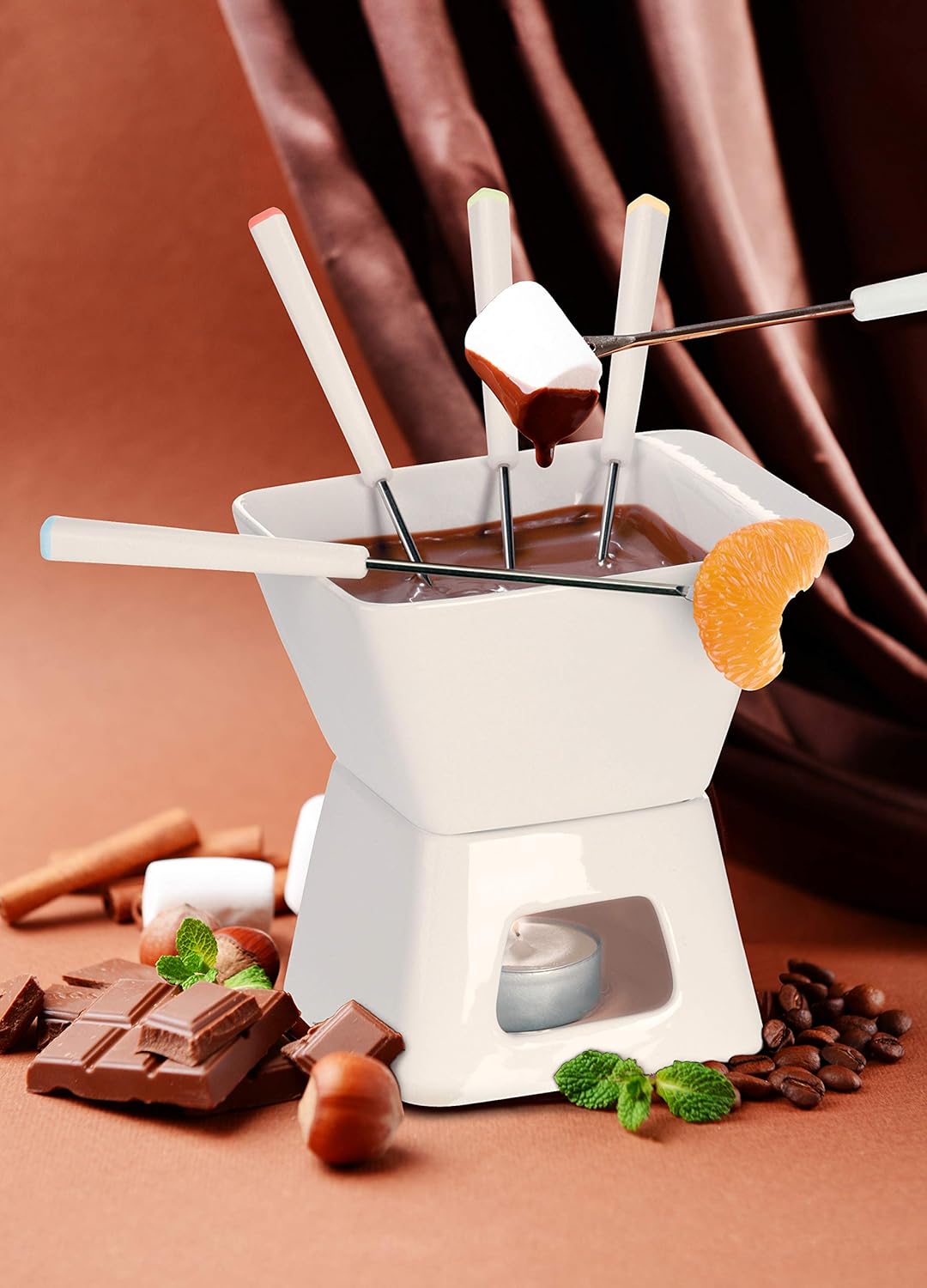 Tescoma Fondue-Set, weiss, 23.4 x 14 x 8.2 cm, T386396