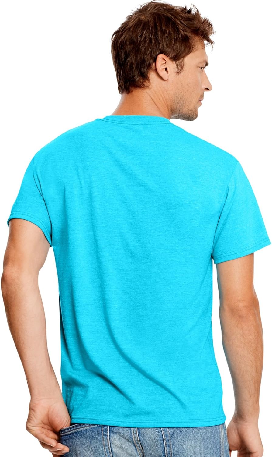 Hanes mens X-Temp Triblend Tee with Fresh IQ (42TB) L True Green Heather, L True Green Heather