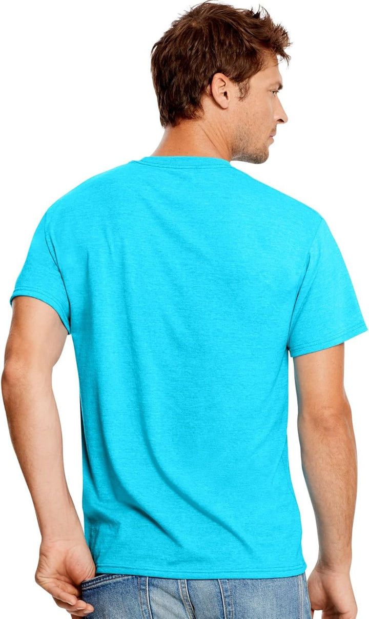 Hanes mens X-Temp Triblend Tee with Fresh IQ (42TB) L True Green Heather, L True Green Heather