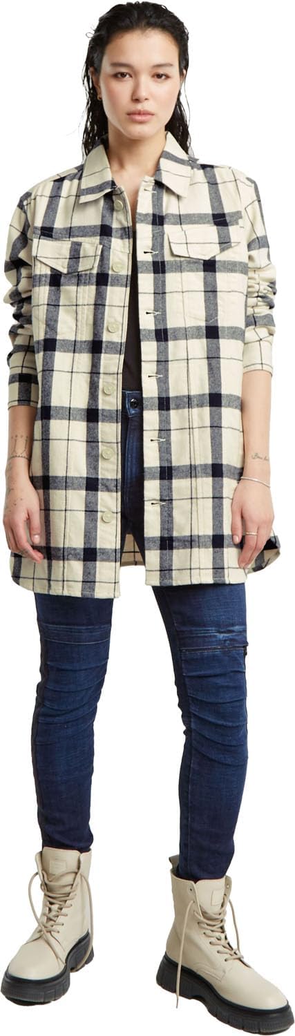 G-Star RAW Damen Boyfriend Overshirts XS Mehrfarben (Milk Remy Check D25222-d716-g790), XS Mehrfarbe
